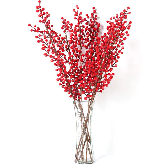 Faux Red Berry Stem - Lanavici